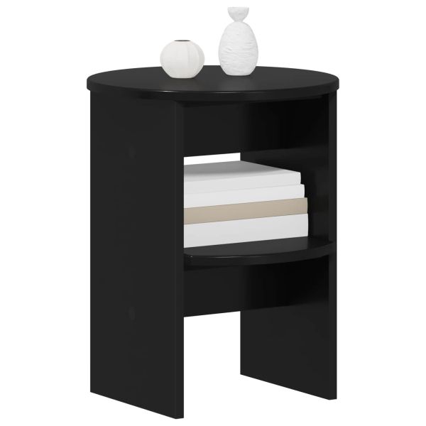 Страничен шкаф 2 pcs Черен Ø40 x 50 см