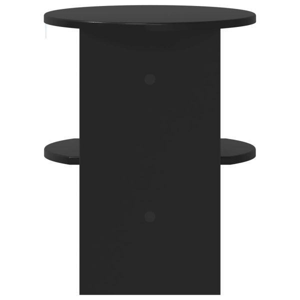 Страничен шкаф 2 pcs Черен Ø40 x 50 см