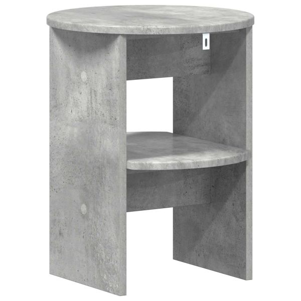 Страничен шкаф 2 pcs Бетонно Сиво Ø40 x 50 см