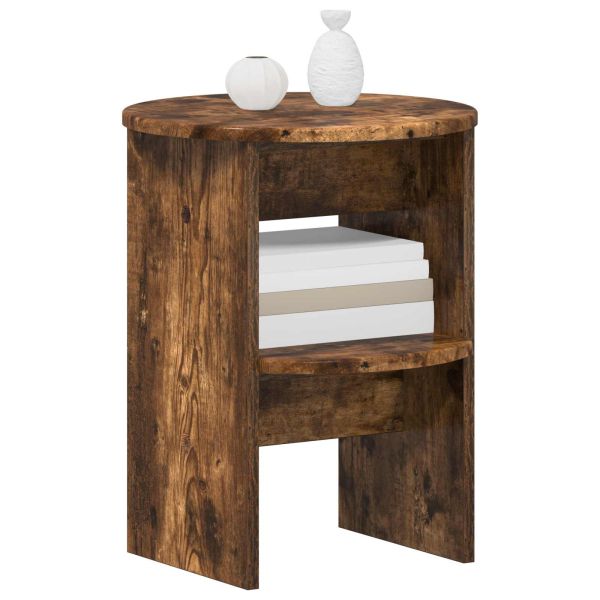 Страничен шкаф 2 pcs Пушена Дъб Ø40 x 50 см
