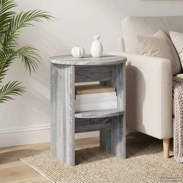 Страничен шкаф 2 pcs Сиво Сонома Ø40 x 50 см