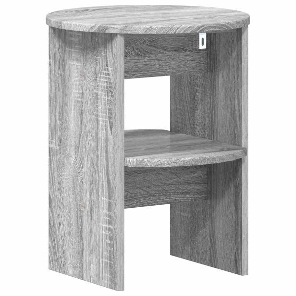 Страничен шкаф 2 pcs Сиво Сонома Ø40 x 50 см