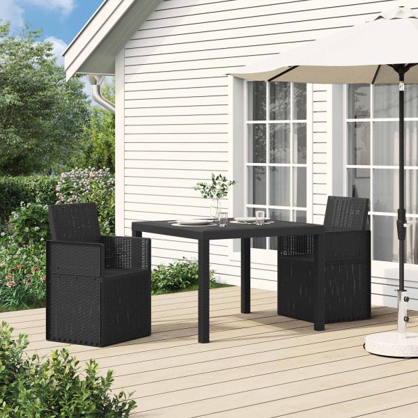 Градински Dining Столове 2 pcs Антрацит 53 x 47 x 88,5 см ПП