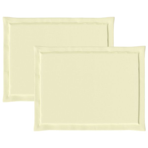 Възглавници за седалки 2 pcs Крем 47 x 36 x 2 см Полиестер