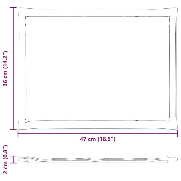 Възглавници за седалки 2 pcs Крем 47 x 36 x 2 см Полиестер