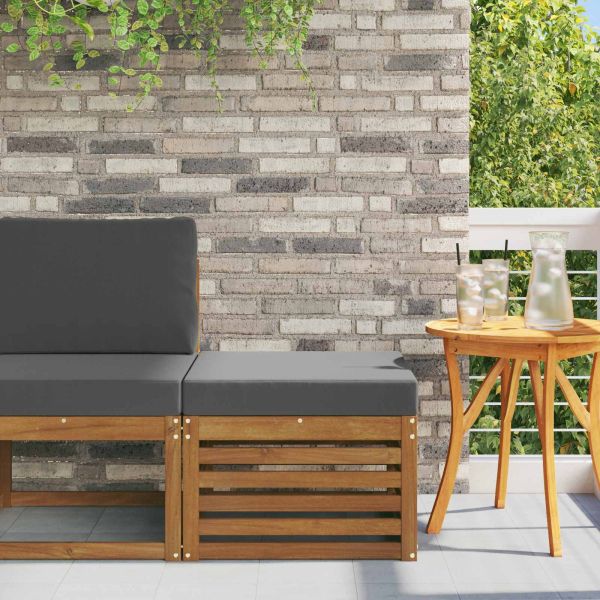 Външна табуретка Солидно акациево дърво Естествен