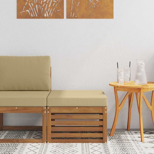 Външна табуретка Солидно акациево дърво Естествен