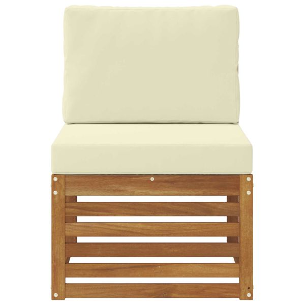 Среден диван за открито Солидно акациево дърво Естествен