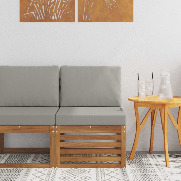 Среден диван за открито Солидно акациево дърво Естествен