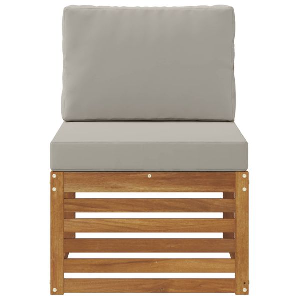 Среден диван за открито Солидно акациево дърво Естествен