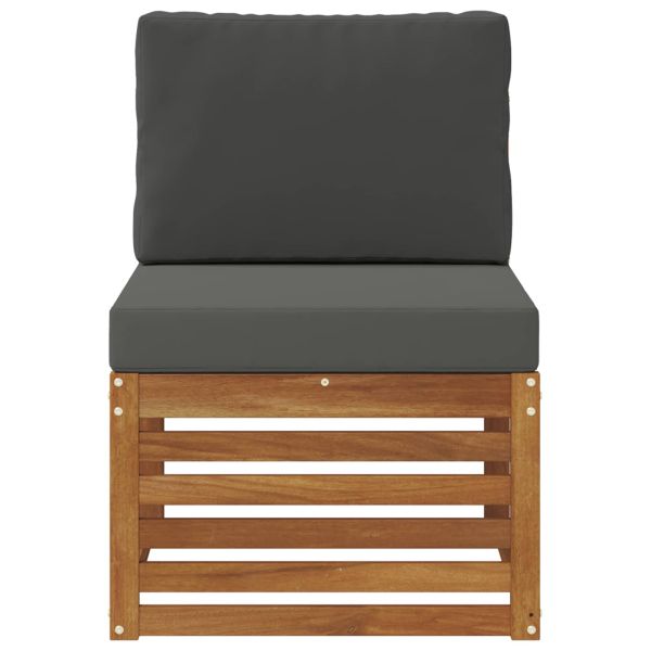 Среден диван за открито Солидно акациево дърво Естествен