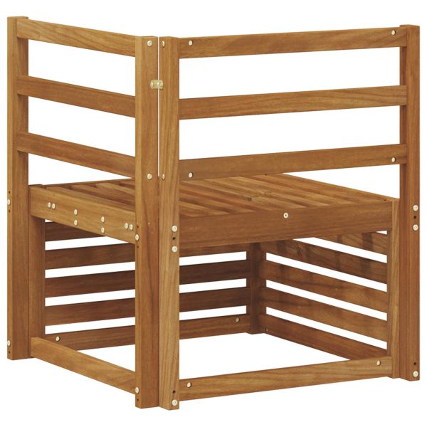 Външен ъглов диван Солидно акациево дърво Естествен