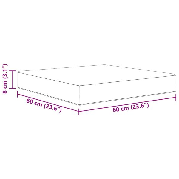 Възглавница за диван на открито Таупе 60 x 60 x 8 см Полиестер