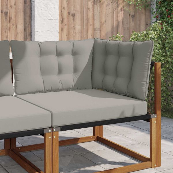 Възглавница за диван на открито 3 pcs Сив Полиестер