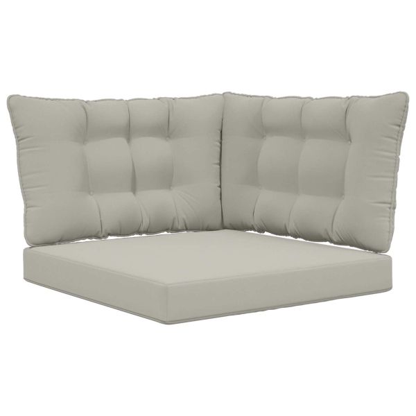 Възглавница за диван на открито 3 pcs Сив Полиестер