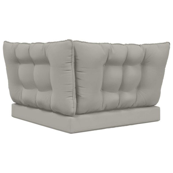 Възглавница за диван на открито 3 pcs Сив Полиестер