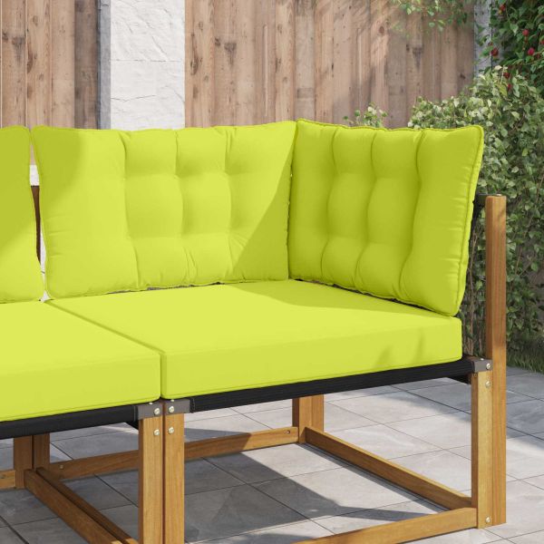 Възглавница за диван на открито 3 pcs Зелен Полиестер