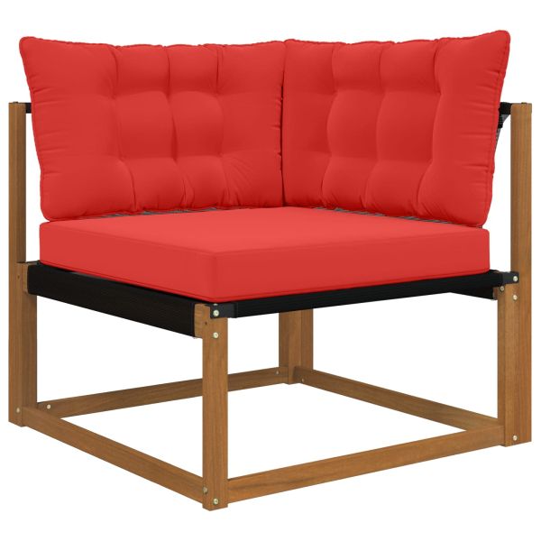 Възглавница за диван на открито 3 pcs Червено Полиестер