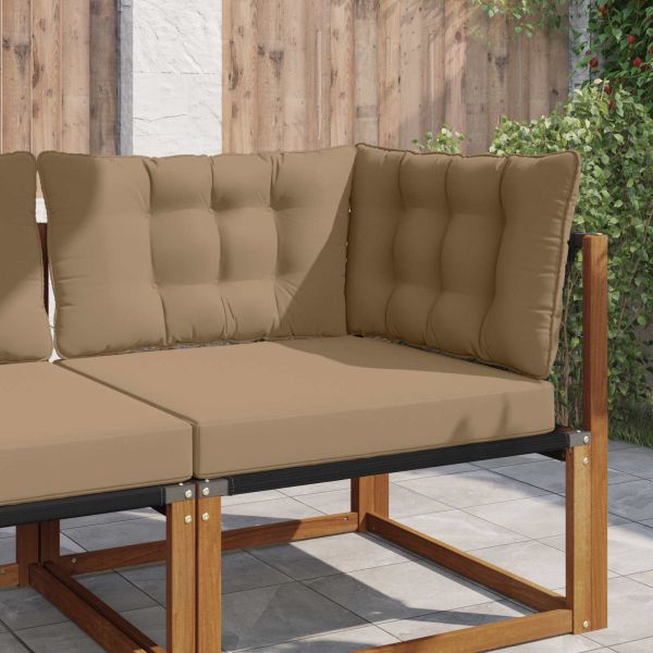 Възглавница за диван на открито 3 pcs Таупе Полиестер