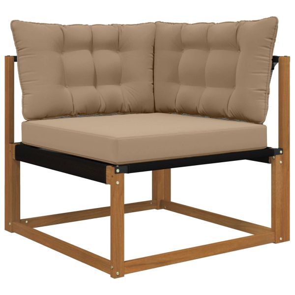 Възглавница за диван на открито 3 pcs Таупе Полиестер