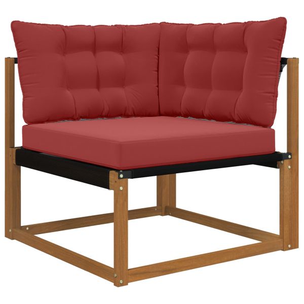 Възглавница за диван на открито 3 pcs виненочервен Полиестер