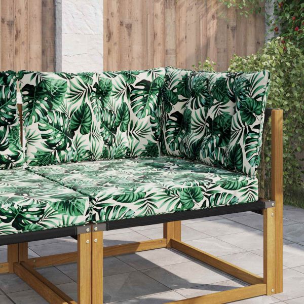 Възглавница за диван на открито 3 pcs Мотив с листа Полиестер