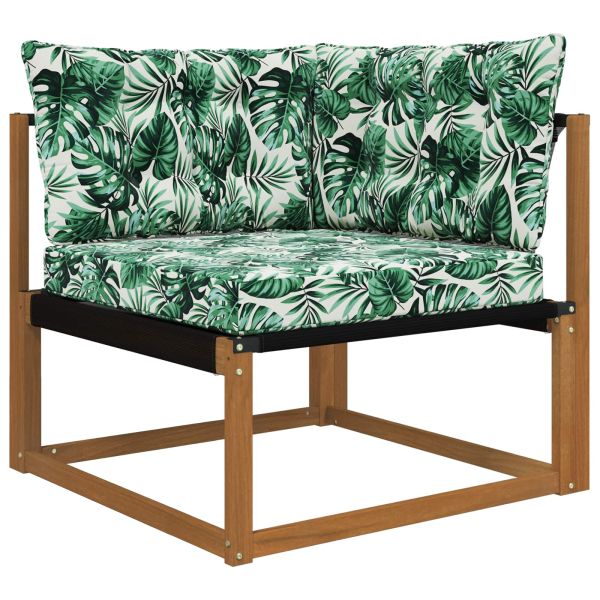 Възглавница за диван на открито 3 pcs Мотив с листа Полиестер