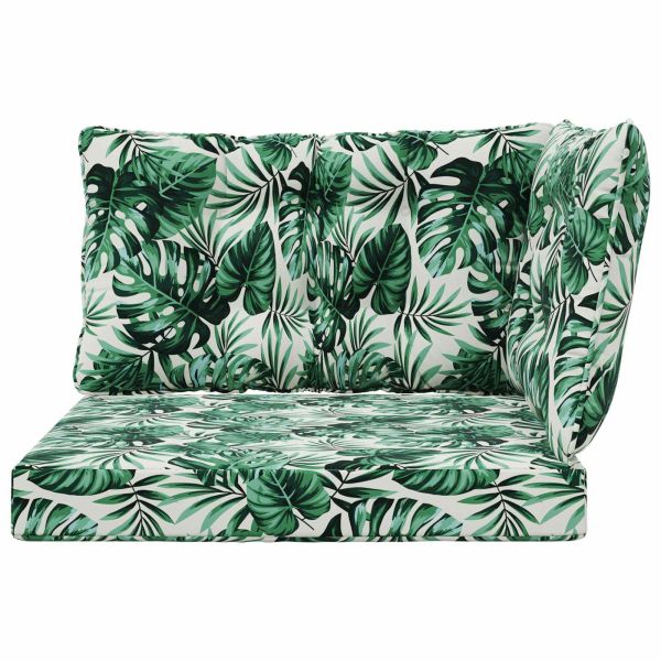 Възглавница за диван на открито 3 pcs Мотив с листа Полиестер