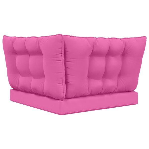 Възглавница за диван на открито 3 pcs Розово Полиестер