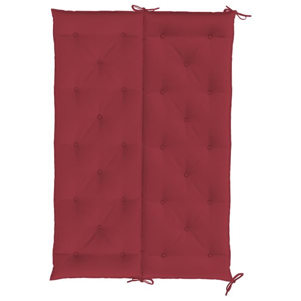 Възглавница за пейка виненочервена 150x(50+50)x7 см оксфорд