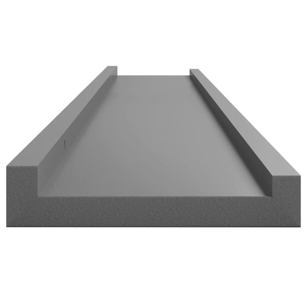 Стенни рафтове, 4 бр, сиви, 100x9x3 см