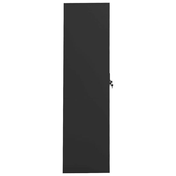 Гардероб, антрацит, 80x50x180 см, стомана