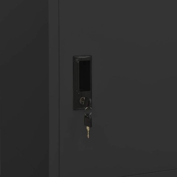 Гардероб, антрацит, 80x50x180 см, стомана