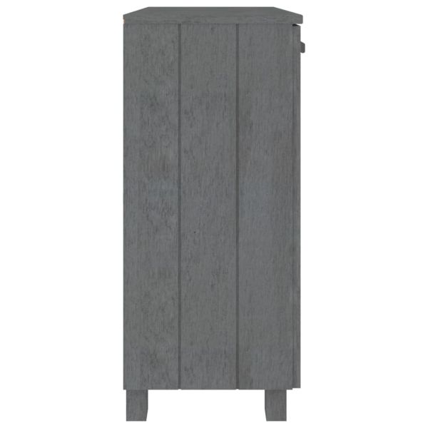 Сайдборд HAMAR, тъмносив, 85x35x80 см, борово дърво масив