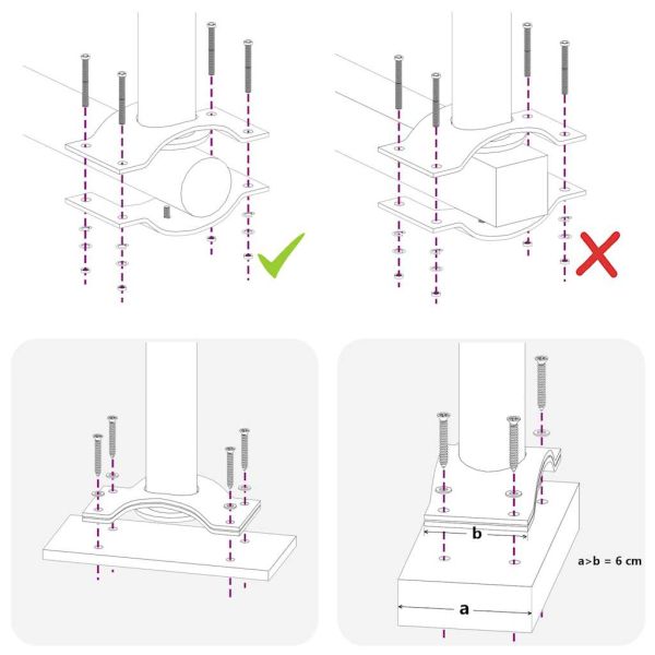 Прибираща се дворна странична тента, 80x300 см, червена