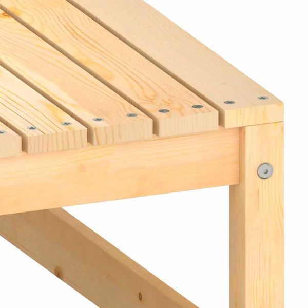 Градински табуретки с възглавници, 2 бр, бор масив