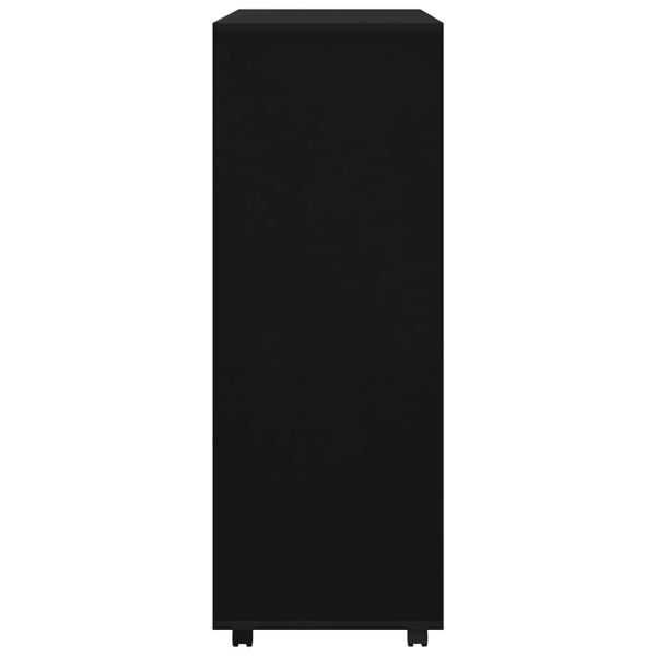 Гардероб, черен, 80x40x110 см, инженерно дърво