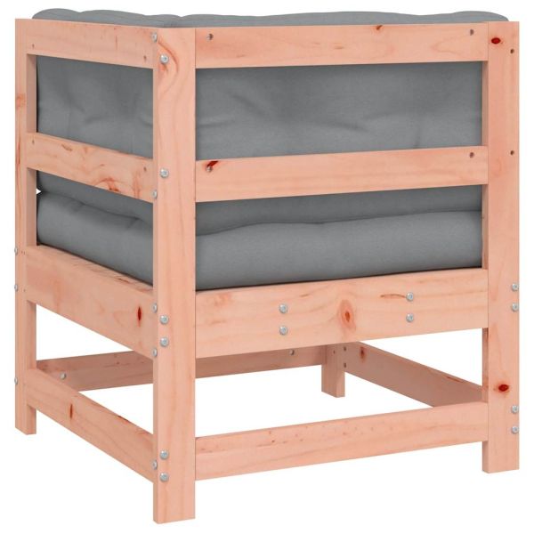 Ъглов диван с възглавници, дугласко дърво масив