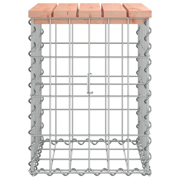 Градинска пейка дизайн габион 33x31x42 см дугласко дърво масив