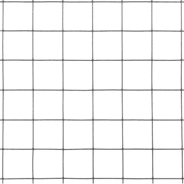Кокошкарска мрежа, стомана с PVC покритие, 10x1 м, сива