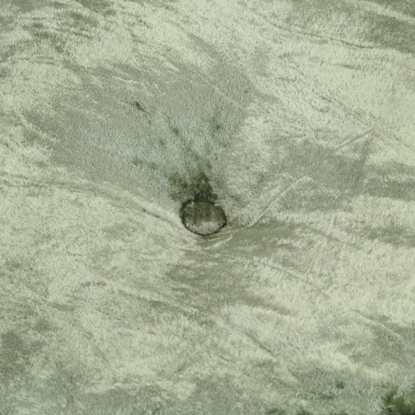 Кръгъл пуф, кадифе, 40x20 см, зелен