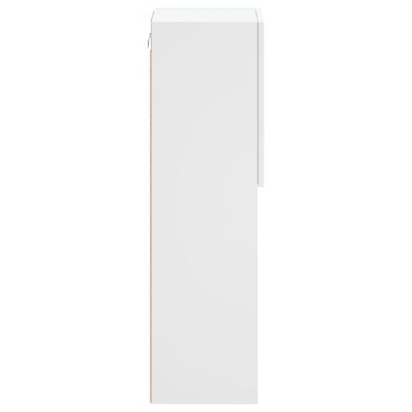 ТВ шкафове с LED осветление 2 бр бели 30,5x30x102 см