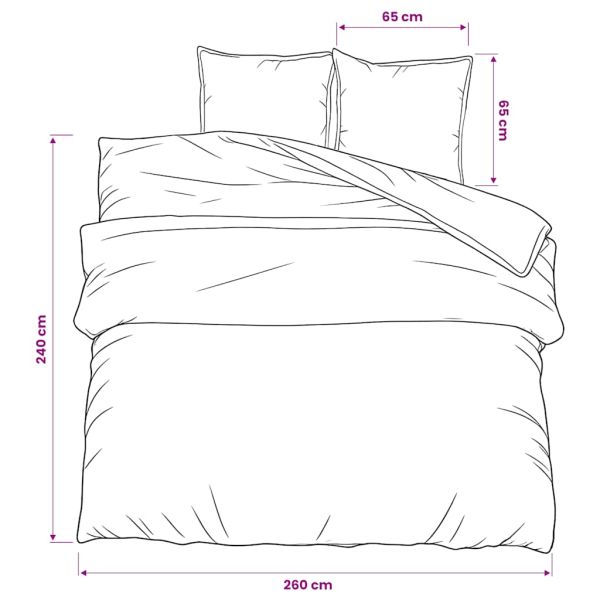 Комплект спално бельо, розово, 260x240 см, памук