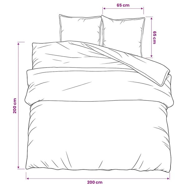 Комплект спално бельо, розово, 200x200 см, памук