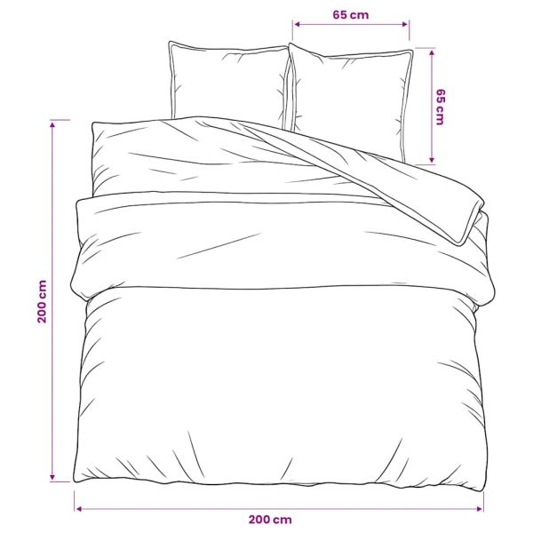 Комплект спално бельо, тъмносив, 200x200 см, памук