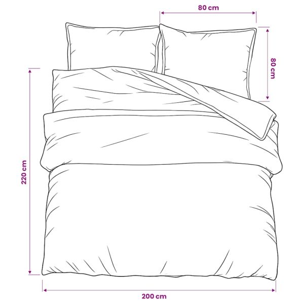 Комплект спално бельо, розово, 200x220 см, памук