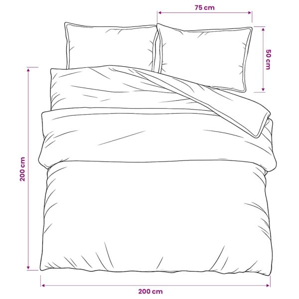 Комплект спално бельо, розово, 200x200 см, памук