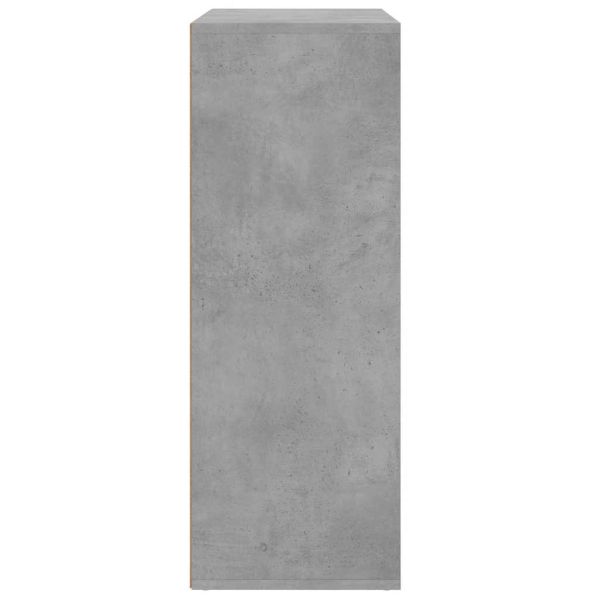 Сайдборди, 2 бр, бетонно сиви, 60x31x84 см, инженерно дърво