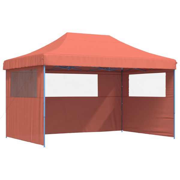 Сгъваема парти шатра pop-up с 3 странични стени теракота