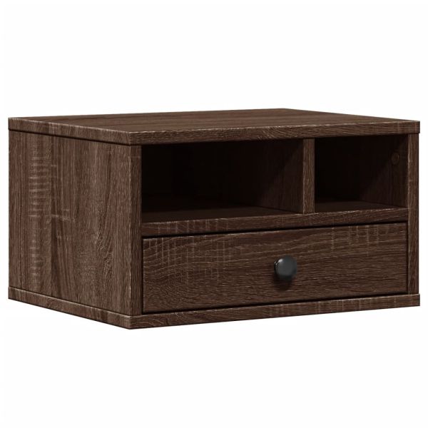 Стойка за принтер, кафяв дъб, 40x32x22,5 см, инженерно дърво